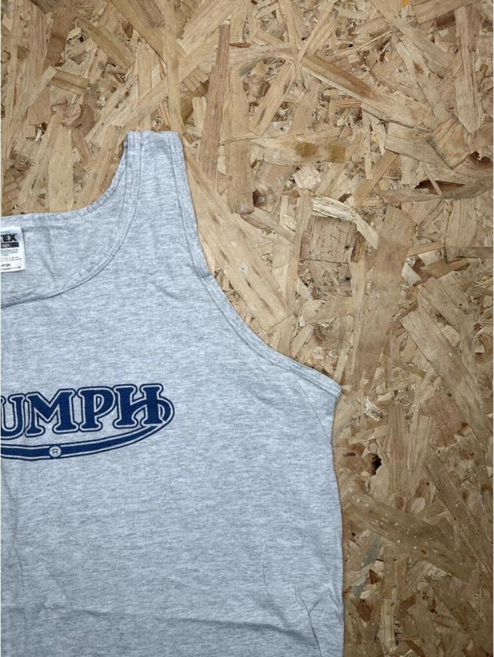 Vintage Triumph Motorcycles Tank Top Mens XL Gray Tultex Cotton Blend Singlet - Picture 5 of 14